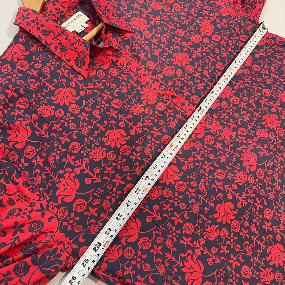~ Anthropologie XL Sachin & Babi Nightingale Mini Boho Dress Red Blue Floral - Picture 9 of 16